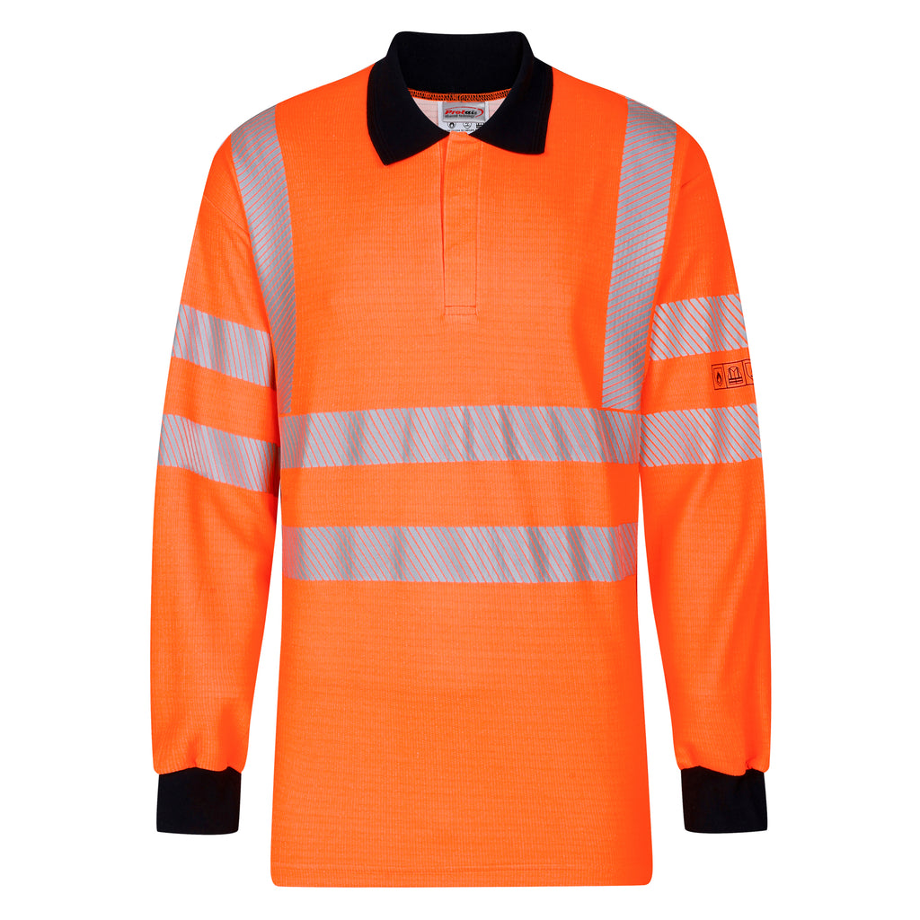 GFRAS01 Hi Viz Orange FR & AS Polo