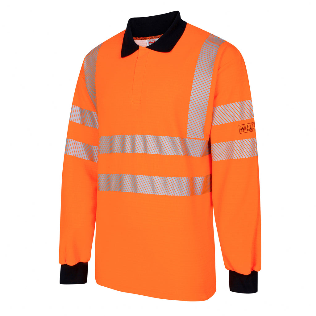 GFRAS01 Hi Viz Orange FR & AS Polo