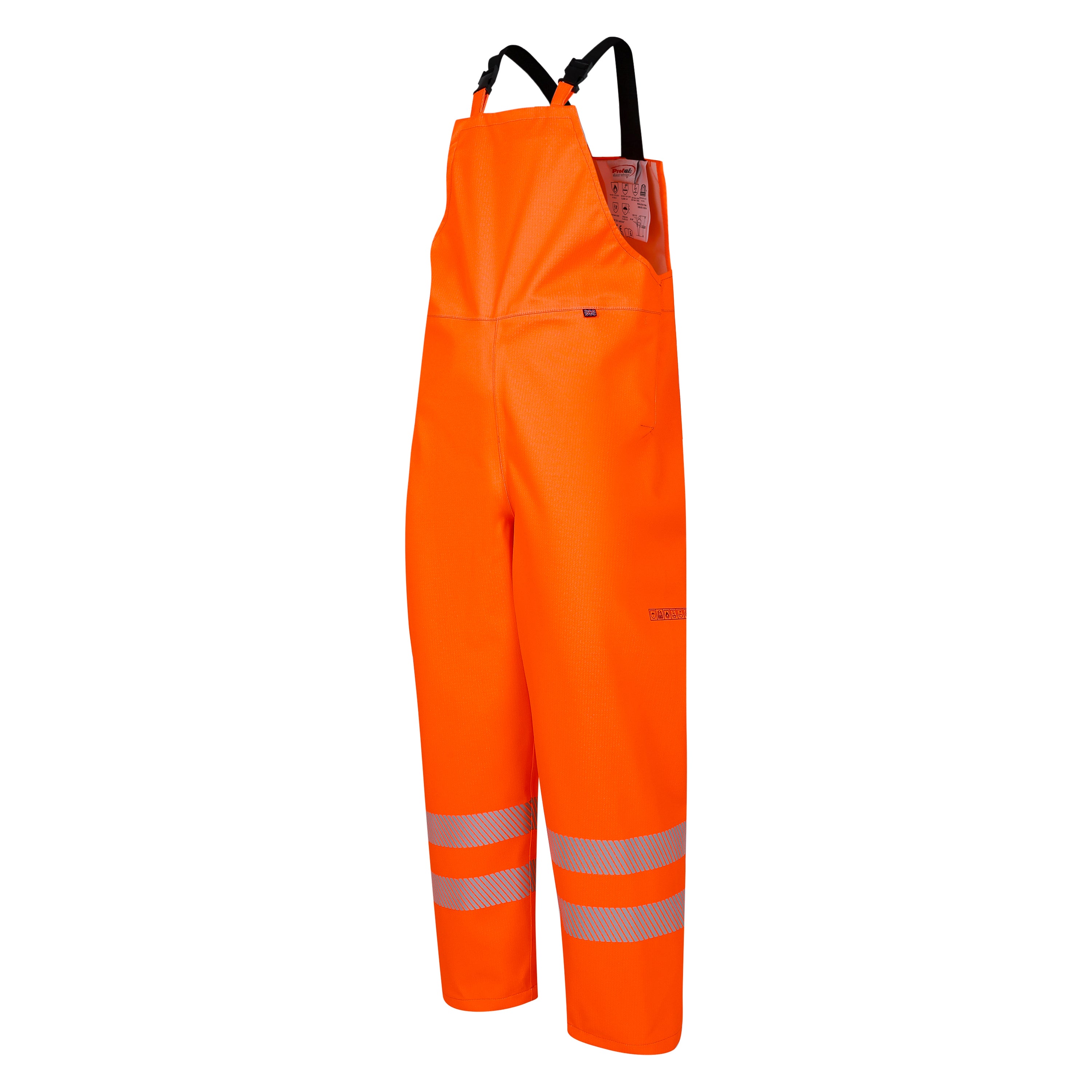 GFRAS21 High Vis Orange FR & AS Waterproof Salopettes